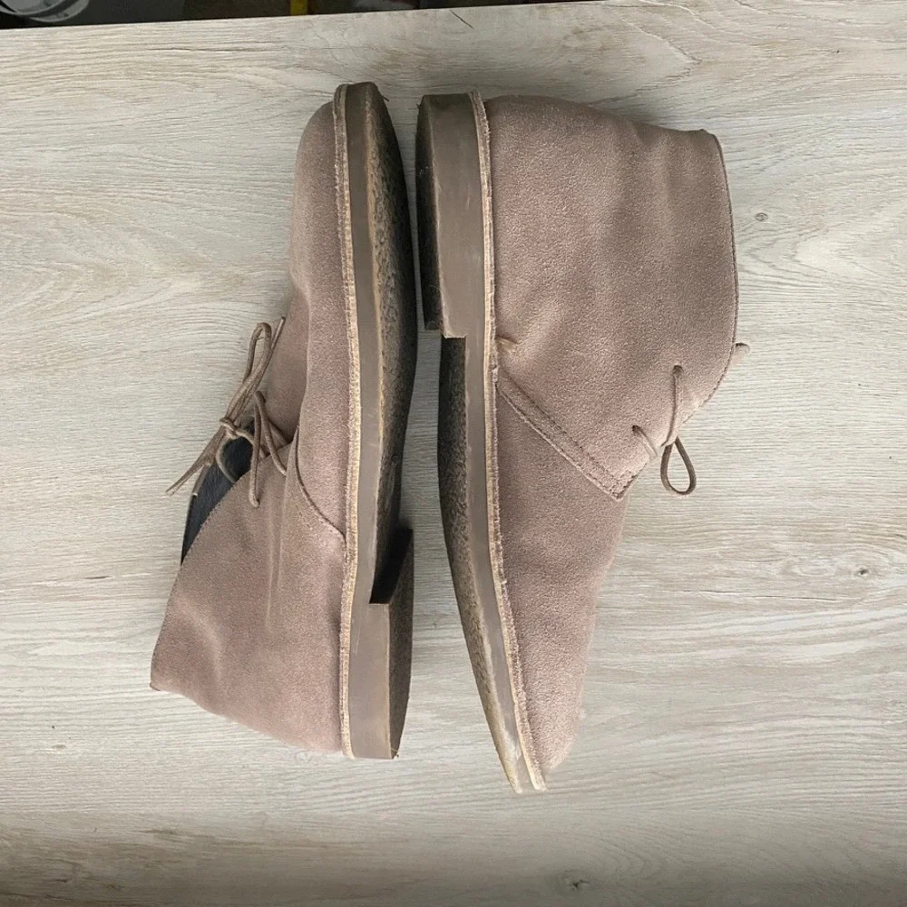J Crew Suede Desert Chukka Boots Mens 11.5 Taupe AA089